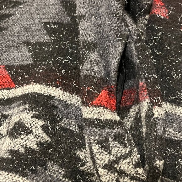 Coldwater Creek Lightweight Aztec Pattern Jacket, USA, Black Gray Red, S - Picture 4 of 7